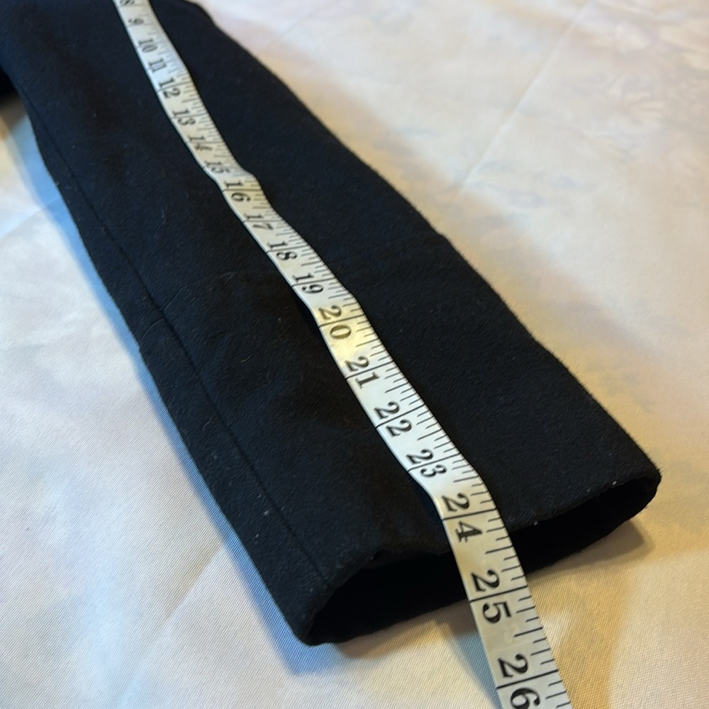Michael Kors Black Wool Blend Double Breasted Peacoat Size Medium - Picture 13 of 16